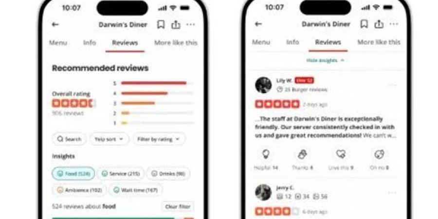 Yelp يضيف نتائج مدعومة بالذكاء الاصطناعي إلى صفحات الأعمال