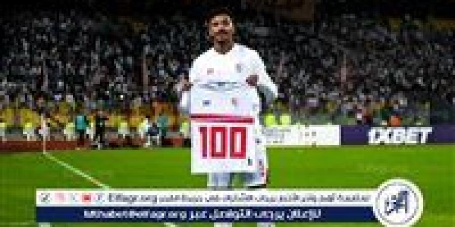 حسام عبد المجيد يحتفل بالوصول إلى المباراة الـ 100 مع الزمالك