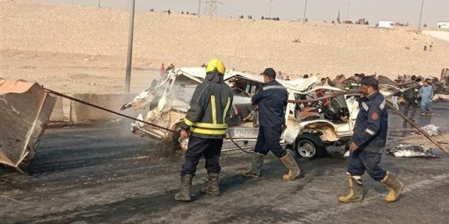 اسماء ضحايا حادث تصادم سيارة نقل وأخرى ملاكي في قنا