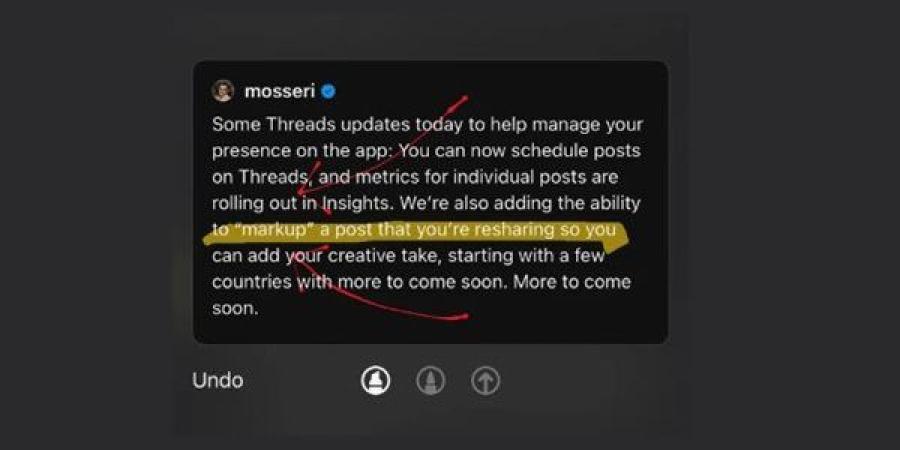 Threads تتيح الكتابة فوق منشورات المستخدمين الآخرين